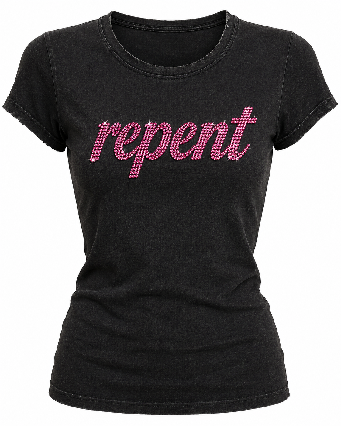 Black repent shirt mockup